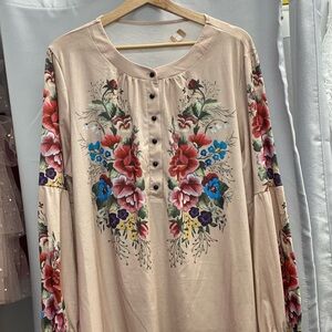 Floral Beige Women's Top